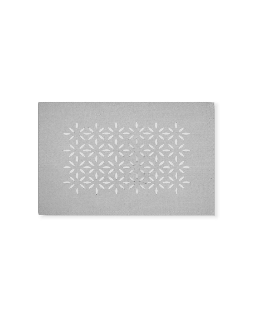 Rapee Morocco Petal Lasercut Placemat – Cationic Fabric – 33 x 45 cm – Grey - Metro Singapore Departmental Store - Celebrating 69 Years in SG