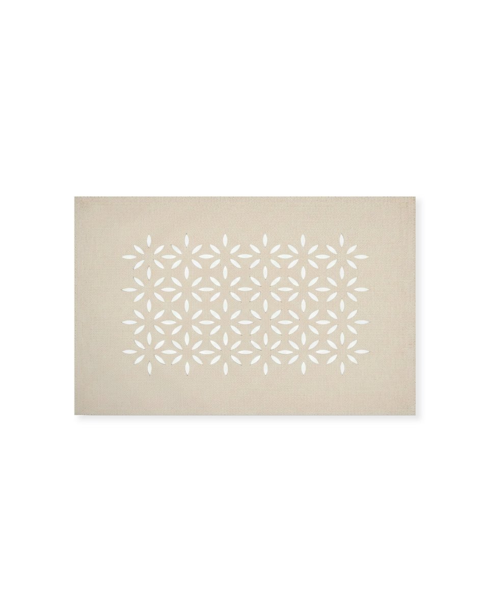 Rapee Morocco Petal Lasercut Placemat – Cationic Fabric – 33 x 45 cm – Stone - Metro Singapore Departmental Store - Celebrating 69 Years in SG