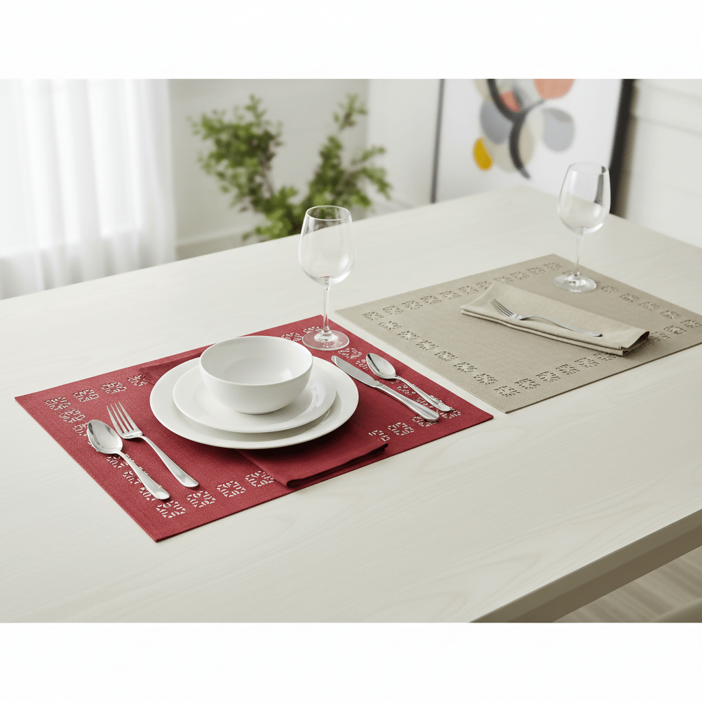 Rapee Mulan Placemat | Laser - cut Cationic Fabric - 33 x 45 cm - Metro Singapore Departmental Store - Celebrating 69 Years in SG