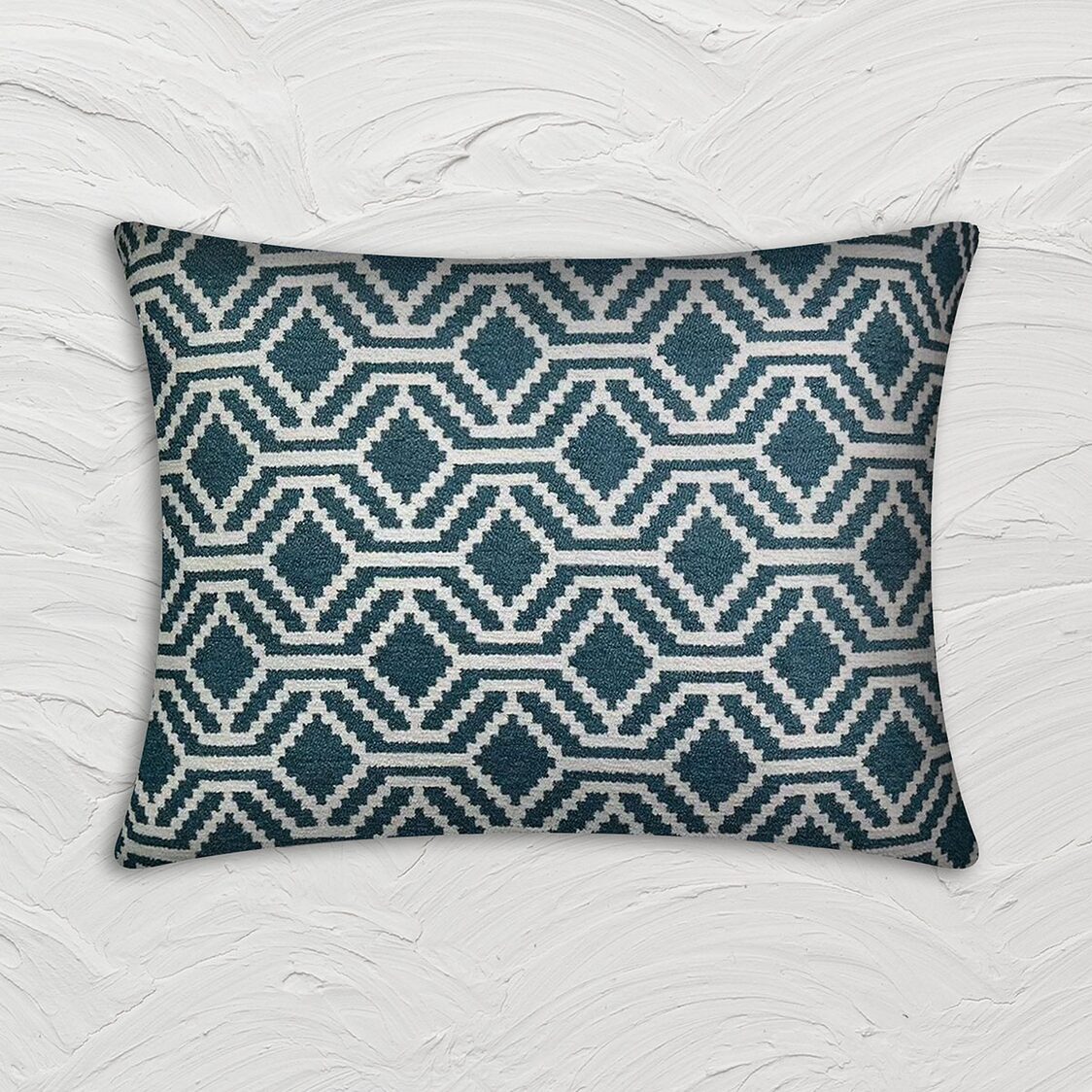 Rapee Nickle Oblong Cover | Double - sided Jacquard 33 x 45 cm, Blue - Metro Singapore Departmental Store - Celebrating 69 Years in SG
