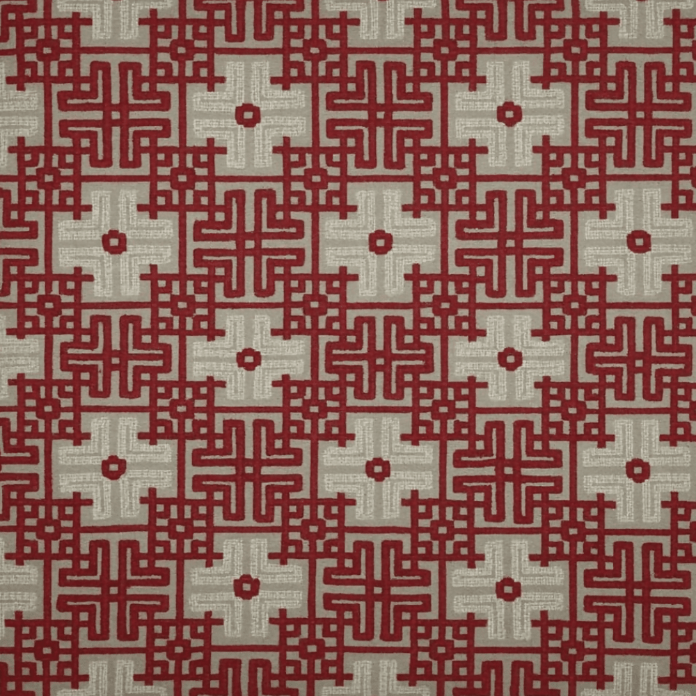 Rapee Orient Chinoiserie Woven Jacquard Cushion Cover – 45 x 45 cm – Red - Metro Singapore Departmental Store - Celebrating 69 Years in SG