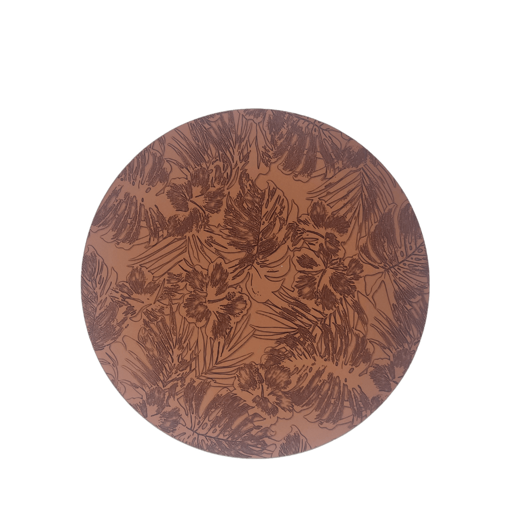 Rapee Rebar Placemat | Embossed Monstera PU - 38 x 38 cm - Metro Singapore Departmental Store - Celebrating 69 Years in SG