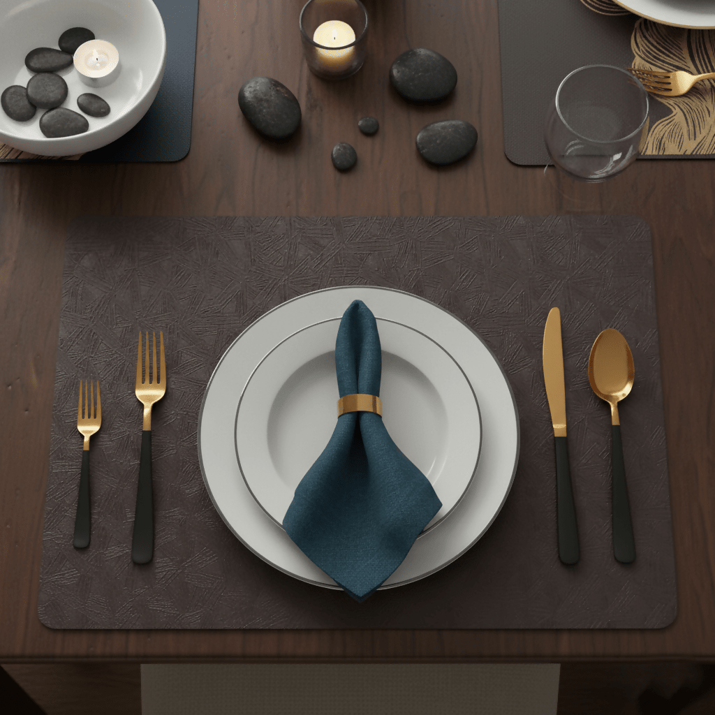 Rapee Treeskin Placemat | Embossed PU - 30 x 45 cm - Metro Singapore Departmental Store - Celebrating 69 Years in SG