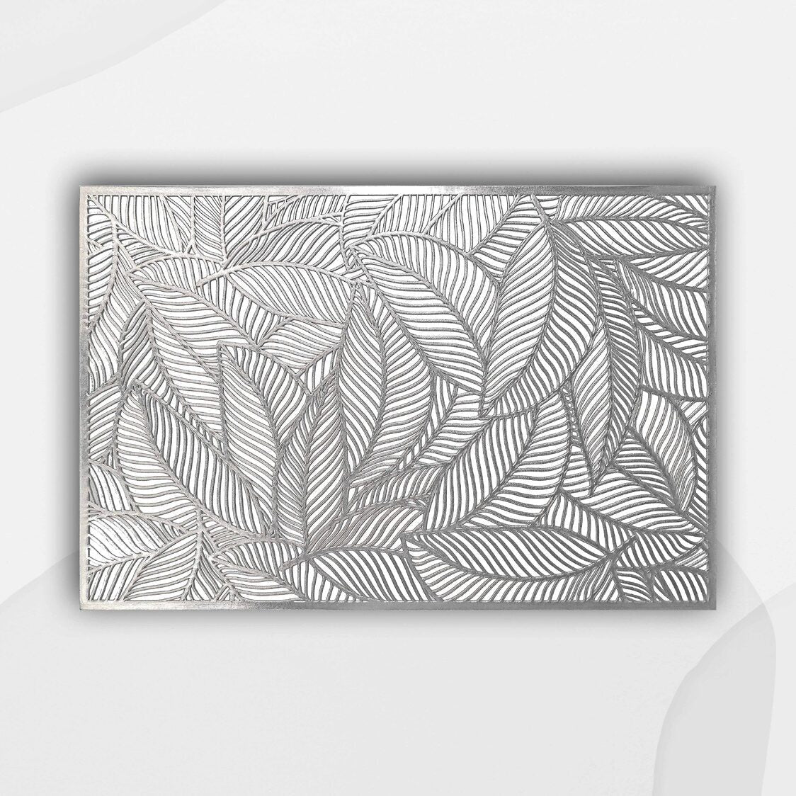 Rapee Twine Placemat | Lasercut Vinyl - 30 x 45 cm, Silver - Metro Singapore Departmental Store - Celebrating 69 Years in SG