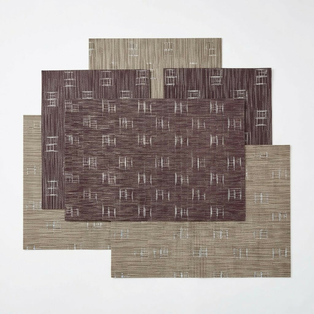 Rapee Viking Placemat | Woven Vinyl Texilene - 33 x 45 cm, Wine - Metro Singapore Departmental Store - Celebrating 69 Years in SG