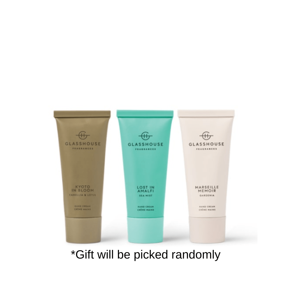 Receive Glasshouse Hand Cream 30ml with $60 nett spend on Glasshouse Fragrances (Gift with Purchase) - Metro Singapore Departmental Store - Celebrating 69 Years in SG