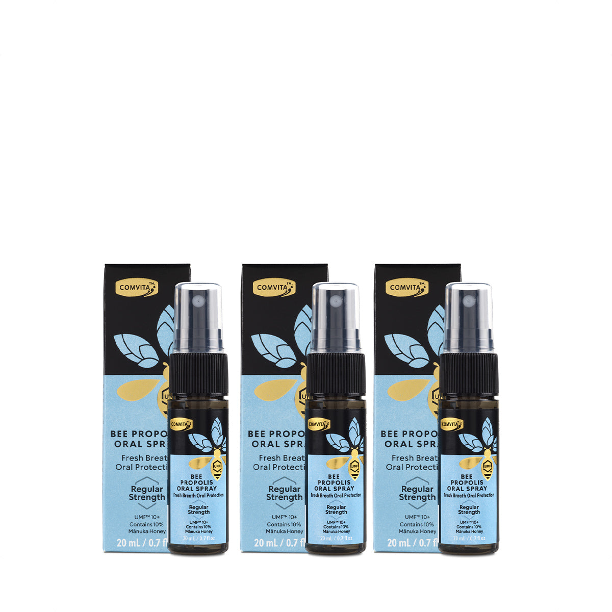 Comvita Propolis Oral Spray Regular Strength 20ml (3 Bottles)