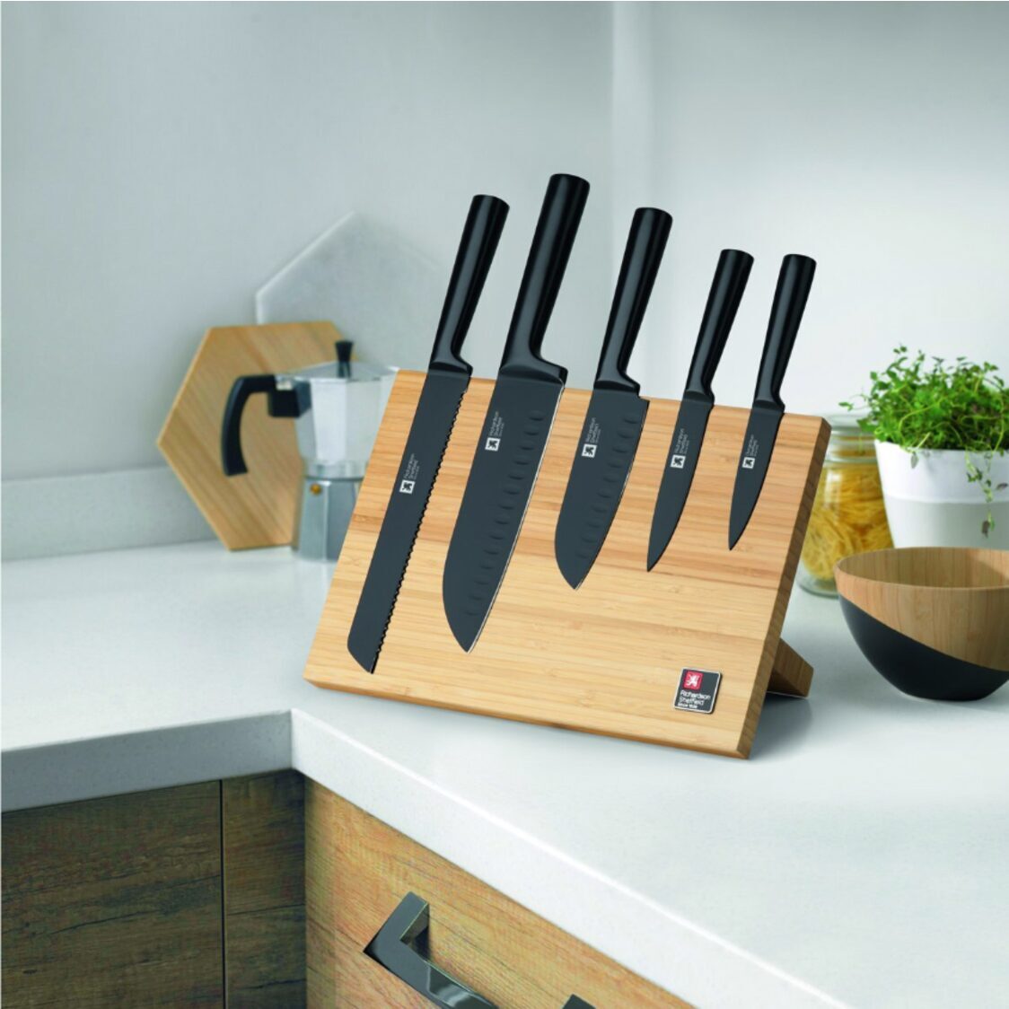 Richardson Sheffield Nox Magnetic 5pc Knife Block Set (NOX - 5PC) - Metro Singapore Departmental Store - Celebrating 69 Years in SG