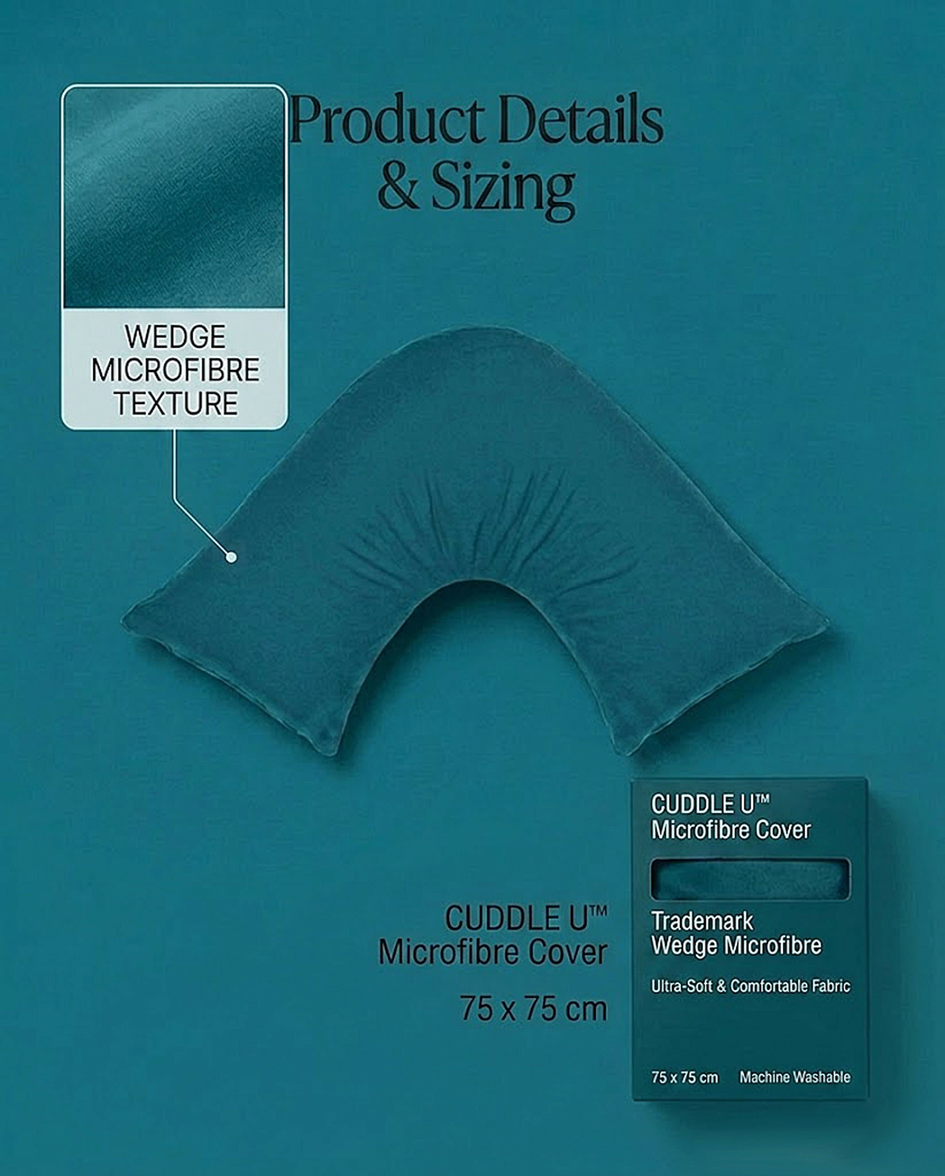 Rapee CUDDLE U™ Signature Microfibre Pillow Cover – 75 x 75 cm – Wedge Blue