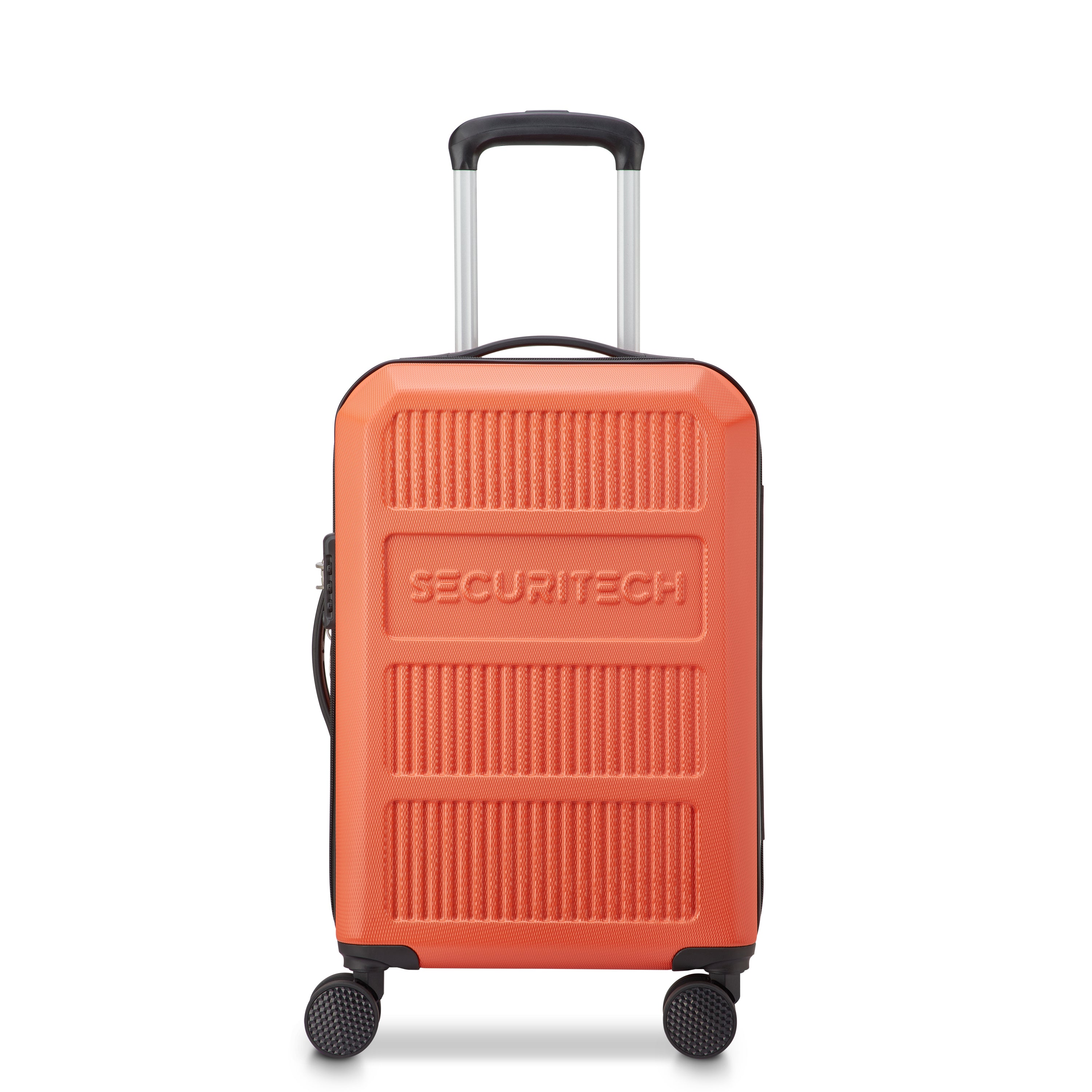 Delsey Paris Asphalt 4 Double Wheels Expandable Trolley Case with Anti-thef Zipper - Orange