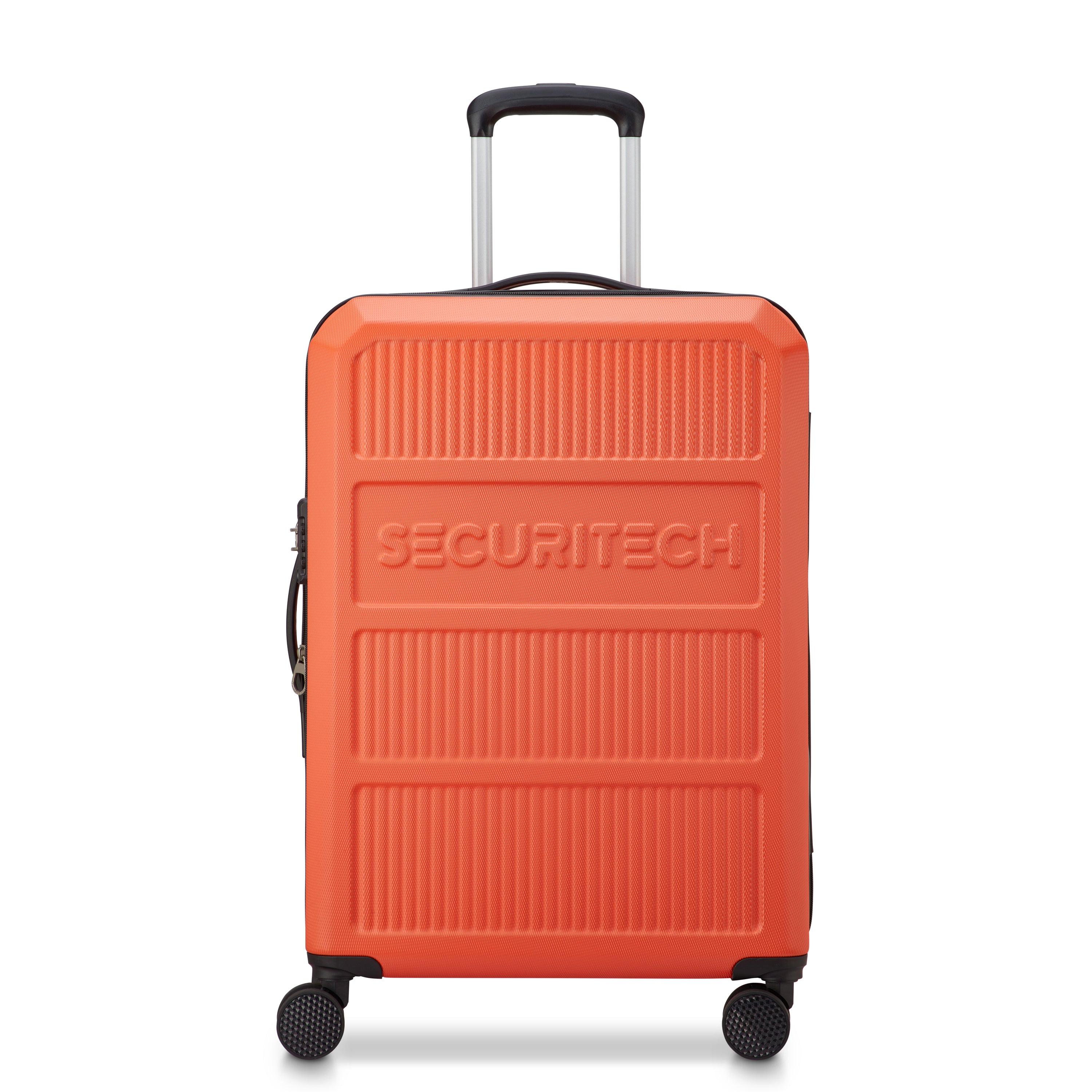 Delsey Paris Asphalt 4 Double Wheels Expandable Trolley Case with Anti-thef Zipper - Orange