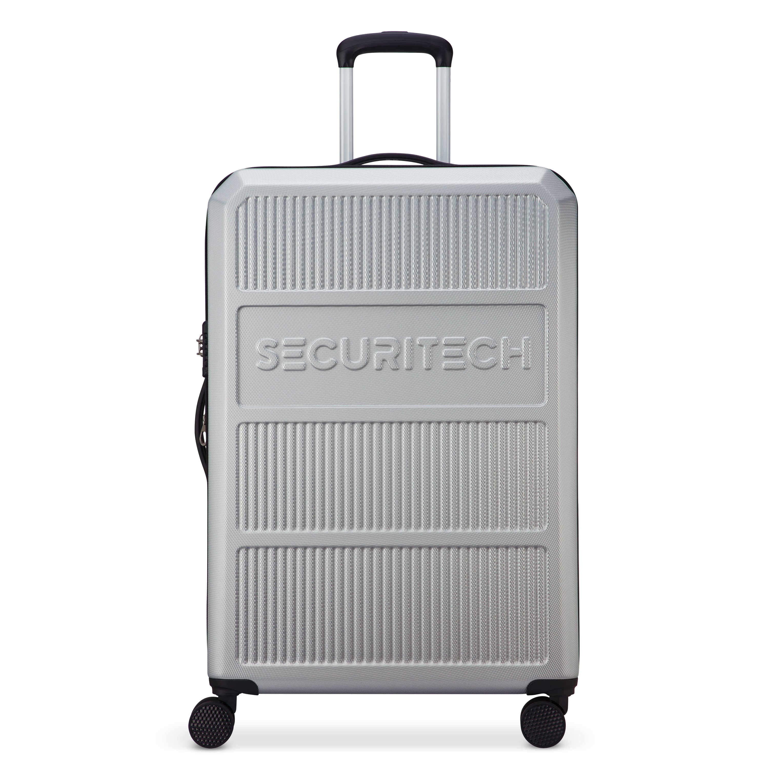 Delsey Paris Asphalt 4 Double Wheels Expandable Trolley Case with Anti-thef Zipper -Silver