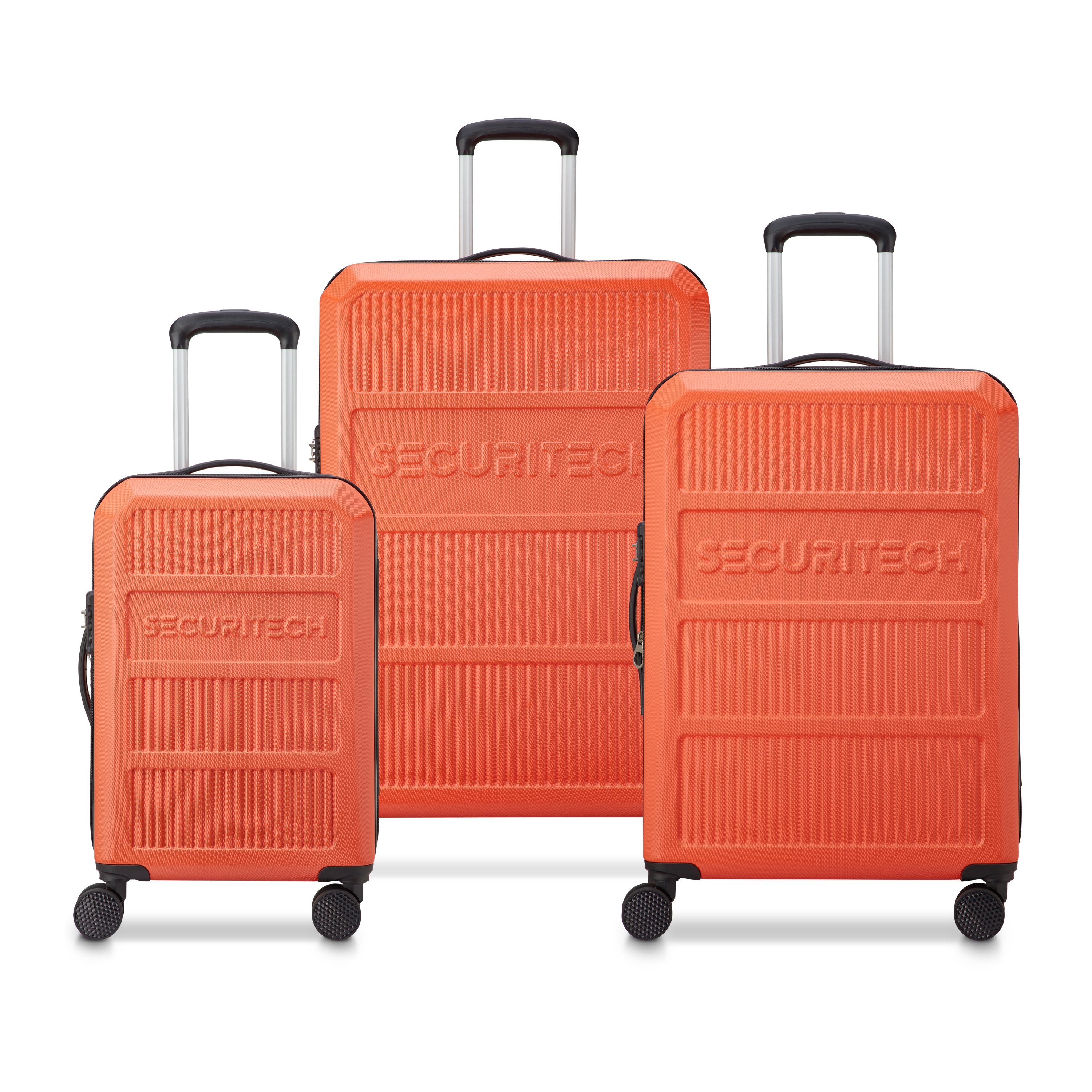 Delsey Paris Asphalt 4 Double Wheels Expandable Trolley Case with Anti-thef Zipper - Orange
