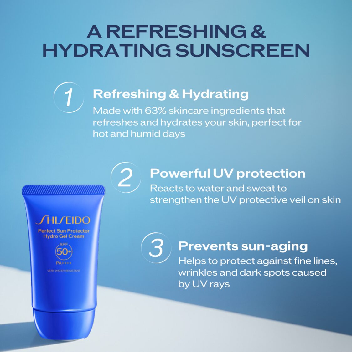 Shiseido Global SunCare Perfect Sun Protector Hydro Gel Cream - Metro Singapore Departmental Store - Celebrating 69 Years in SG