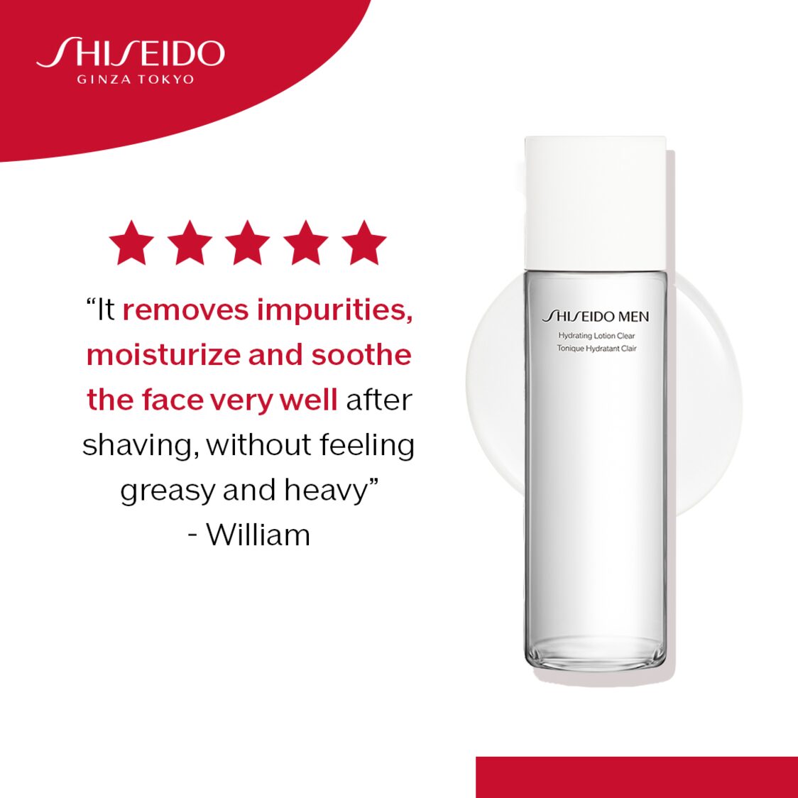 Shiseido Men Hydrating Lotion Clear 150ml - Metro Singapore Departmental Store - Celebrating 69 Years in SG