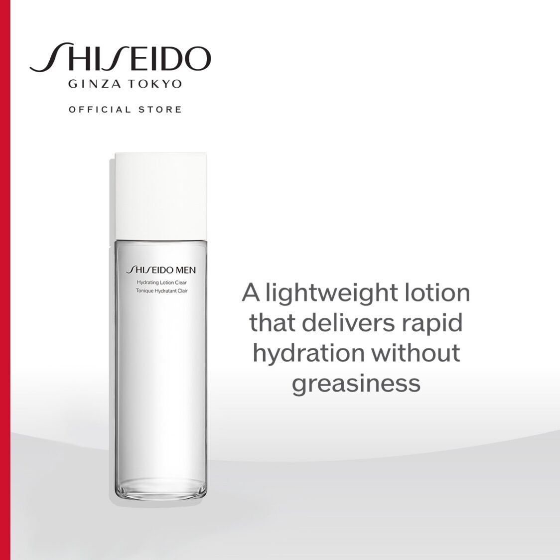 Shiseido Men Hydrating Lotion Clear 150ml - Metro Singapore Departmental Store - Celebrating 69 Years in SG