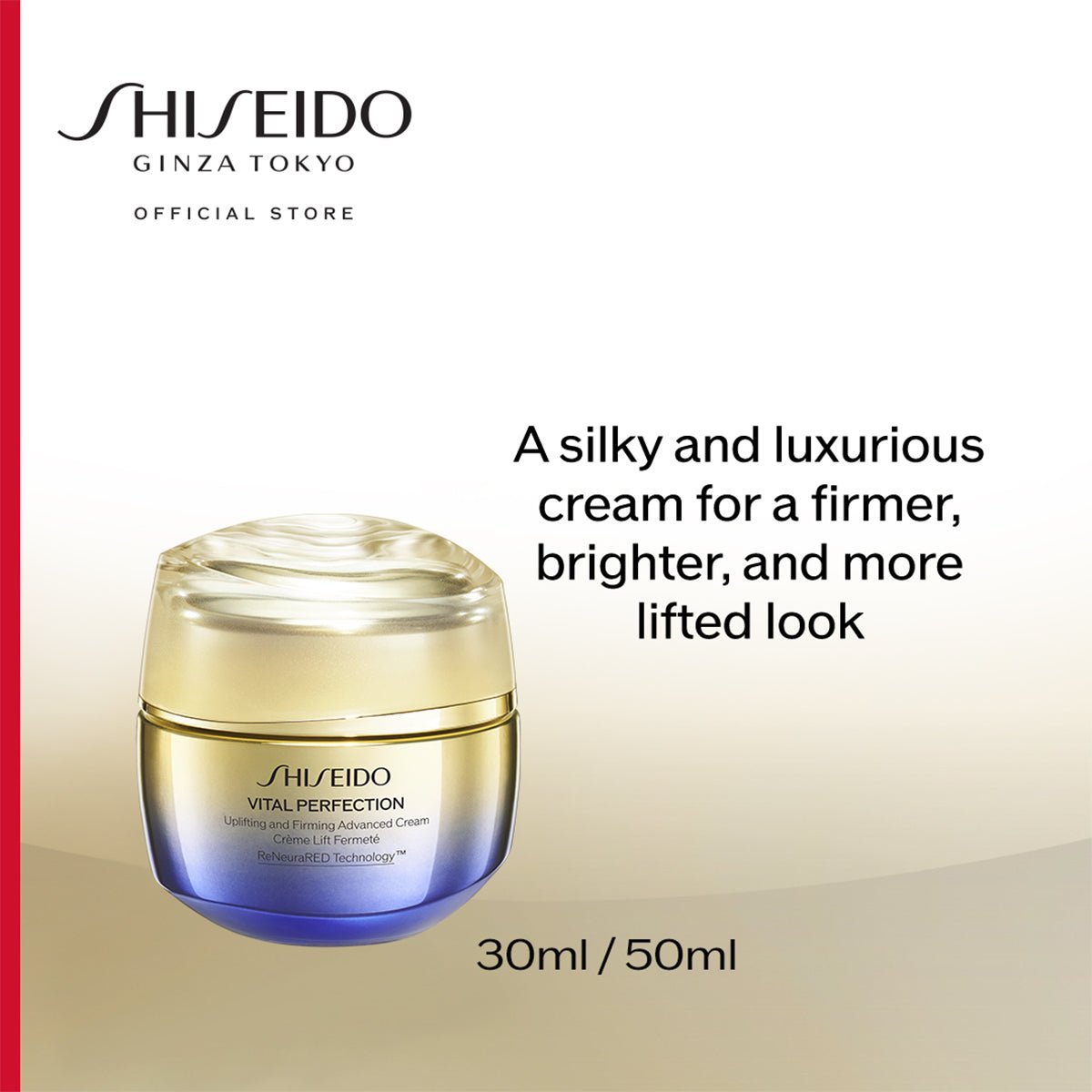 Shiseido Vital Perfection Uplifting and Firming Advanced Cream 50ml - Metro Singapore Departmental Store - Celebrating 69 Years in SG