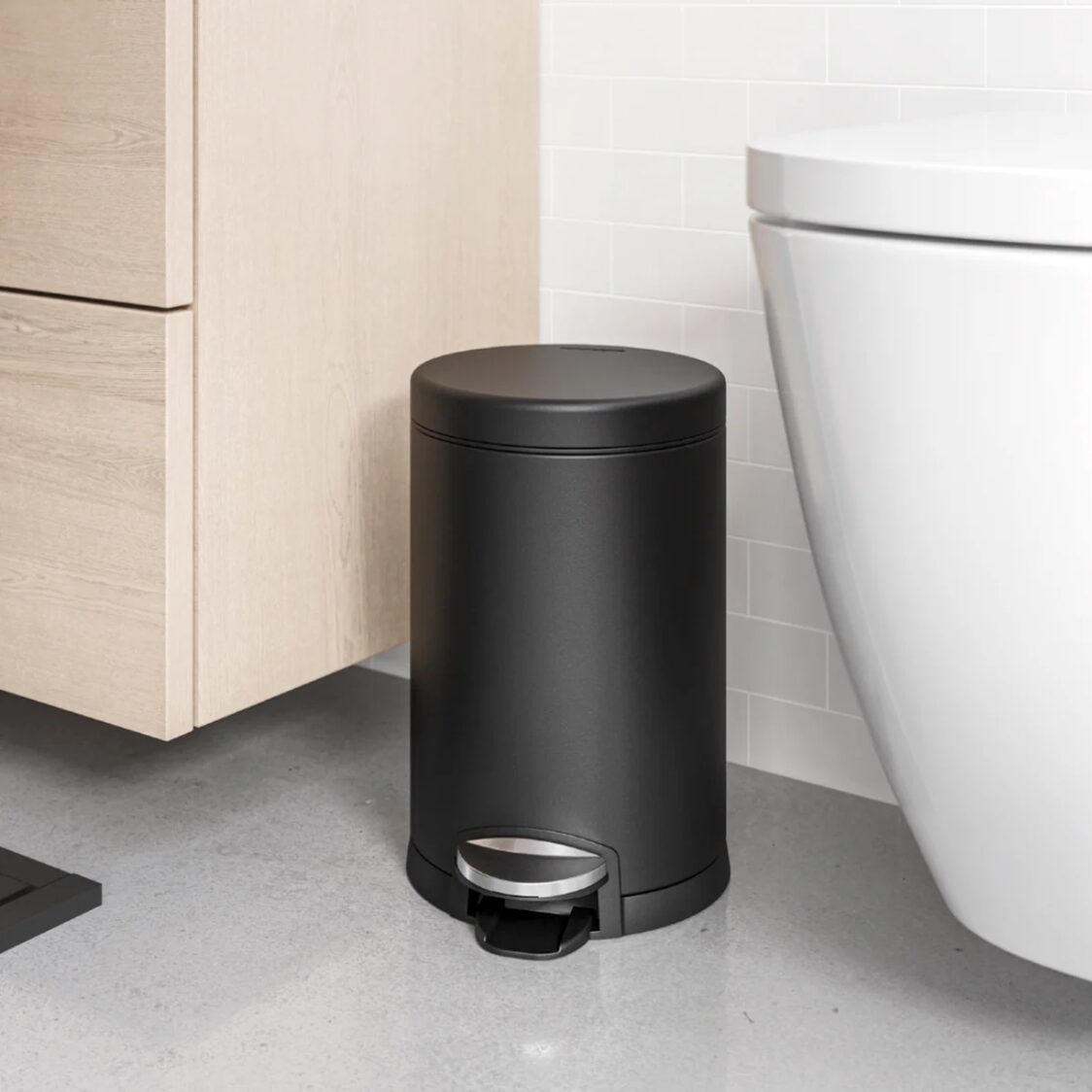 Simplehuman 4.5L Round Step Bin Matte Black CW2091 - Metro Singapore Departmental Store - Celebrating 69 Years in SG