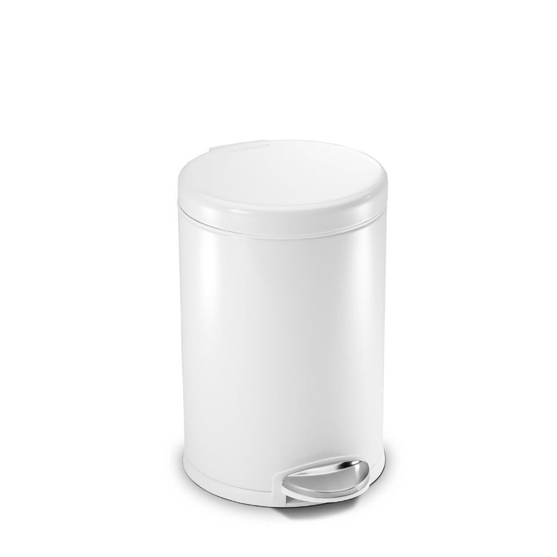 Simplehuman Round Step Bin 4.5L White - Metro Singapore Departmental Store - Celebrating 69 Years in SG