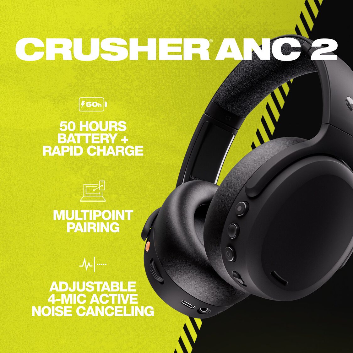 Skullcandy Crusher Anc 2 Wireless Over - Ear - Metro Singapore Departmental Store - Celebrating 69 Years in SG