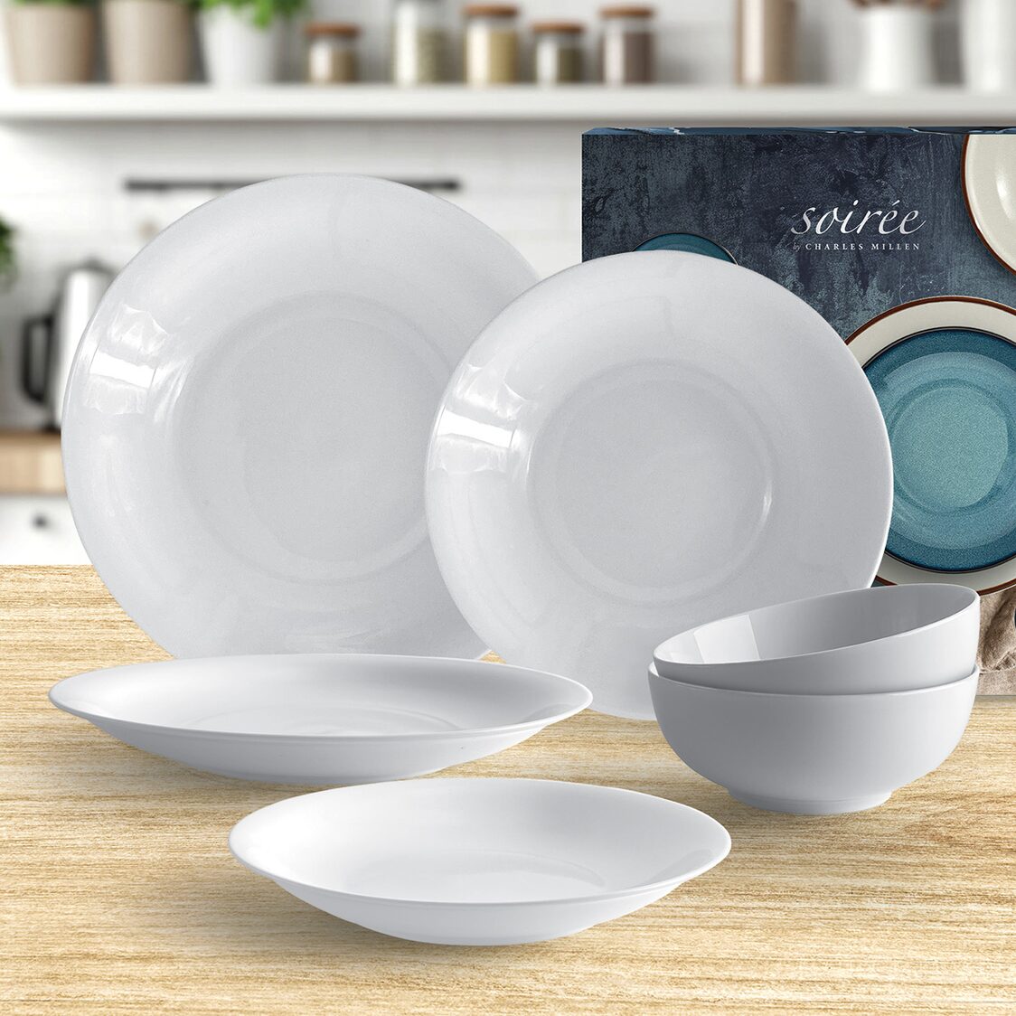 Soirée By Charles Millen 6Pc Dining Set - Weiss - Metro Singapore Departmental Store - Celebrating 69 Years in SG