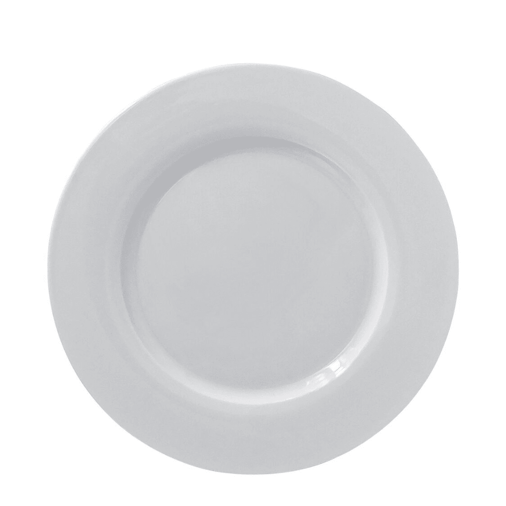 Soirée By Charles Millen - Weiss - 06 Coupe White 10.8" Rimmed Dinner Plate - Metro Singapore Departmental Store - Celebrating 69 Years in SG