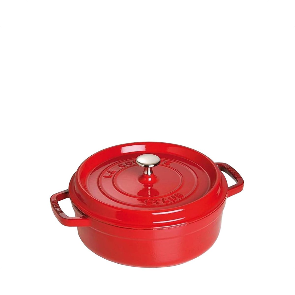 Staub Round Cocotte Shallow 26cm - Cherry (11192606B) - Metro Singapore Departmental Store - Celebrating 69 Years in SG