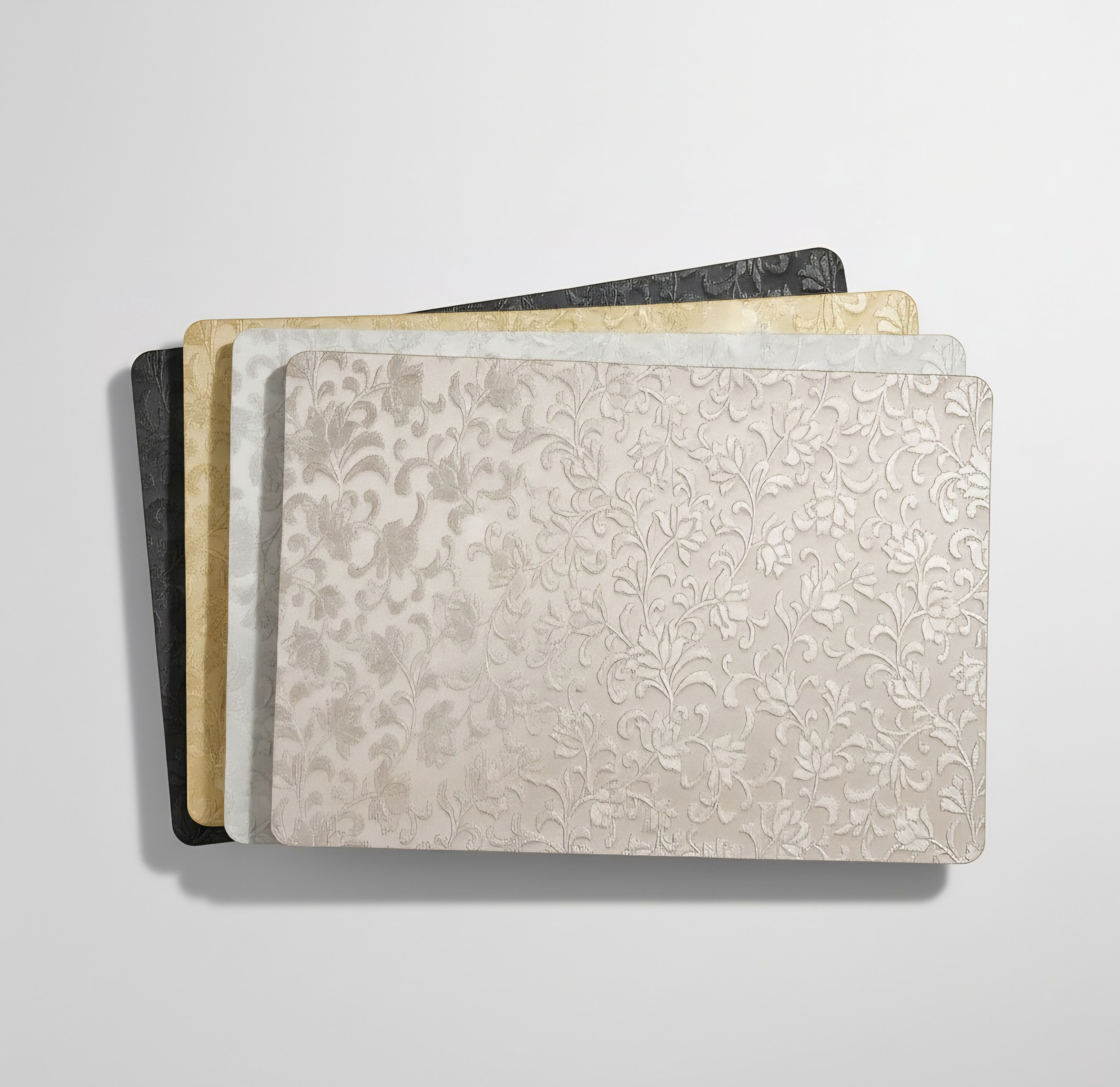 Rapee Ember Embossed PU Placemat – 30 x 45 cm – White