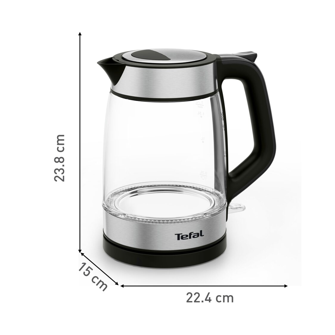 TEFAL 1.7L 2200W Glass Kettle (KI6058) - Metro Singapore Departmental Store - Celebrating 69 Years in SG