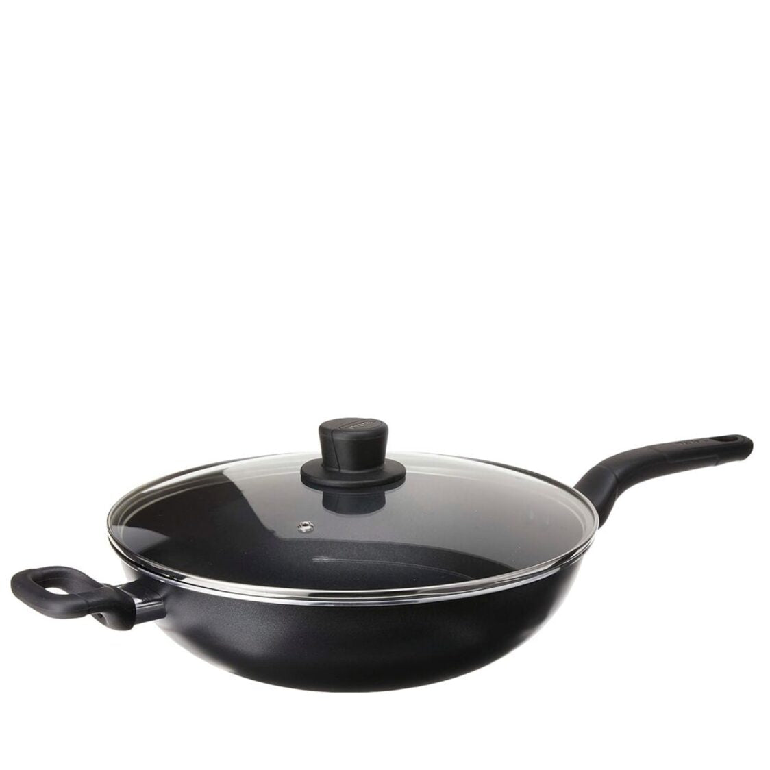 Tefal Cook Easy 32cm Non - Stick Wokpan with Glass Lid (B50394) - Metro Singapore Departmental Store - Celebrating 69 Years in SG