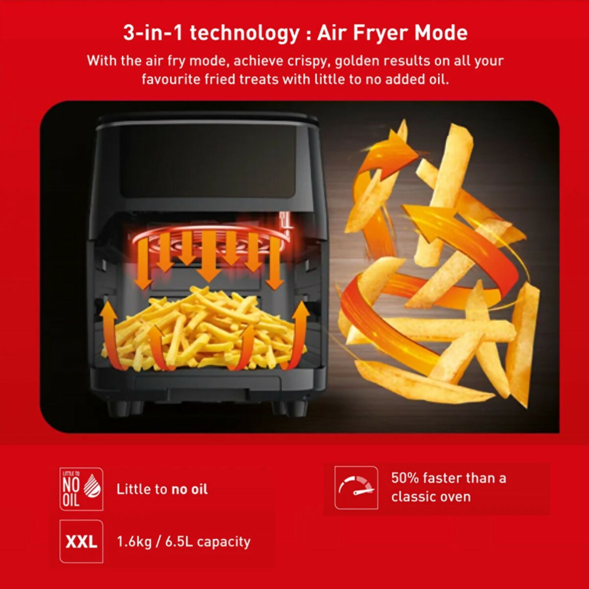 Tefal Easy Fry Air Fryer Steam & Grill 6.2L (FW2018) - Metro Singapore Departmental Store - Celebrating 69 Years in SG