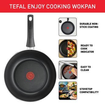 Tefal Enjoy Cooking 28cm Induction Wok Pan G18819 - Metro Singapore Departmental Store - Celebrating 69 Years in SG