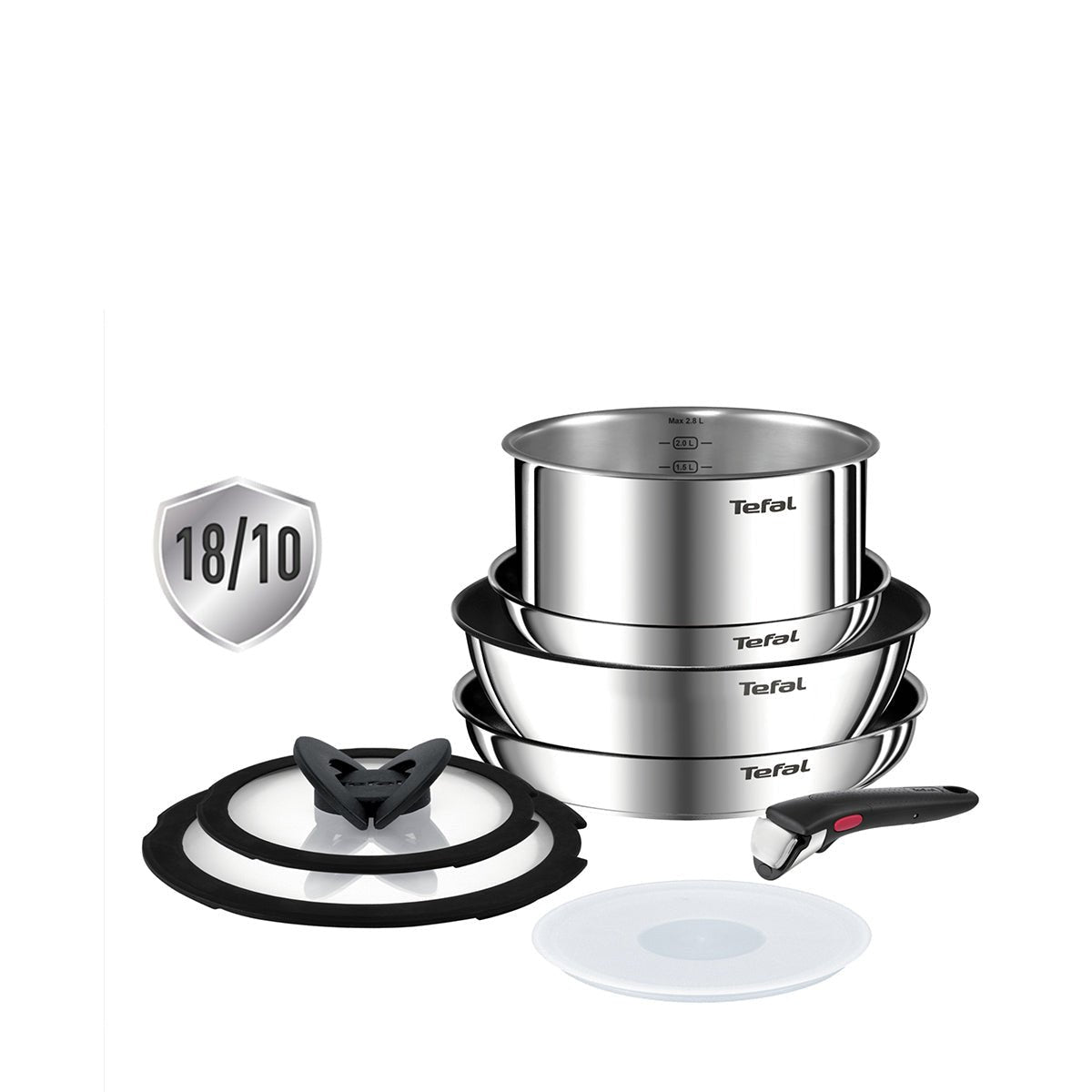 Tefal IH Ingenio White Gold Edition 8pc Cookware Set L895S8 - Metro Singapore Departmental Store - Celebrating 69 Years in SG
