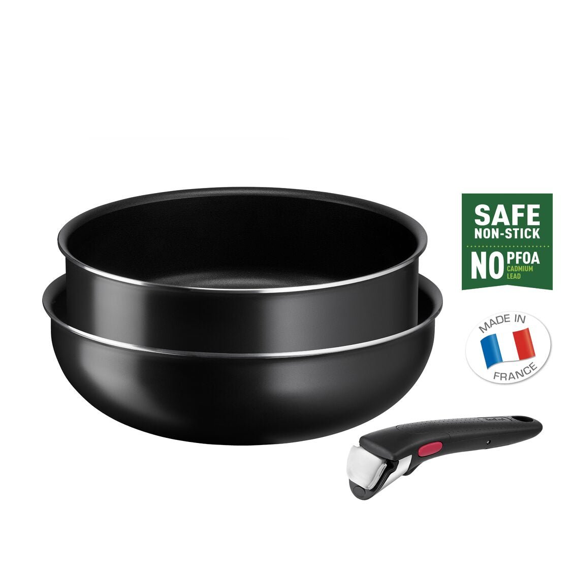 Tefal Ingenio G6 Easy Cook & Clean Black 3pc Set L15391 - Metro Singapore Departmental Store - Celebrating 69 Years in SG