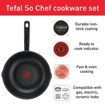 Tefal So Chef 2pcs Induction Cookware Set G135S2 - Metro Singapore Departmental Store - Celebrating 69 Years in SG
