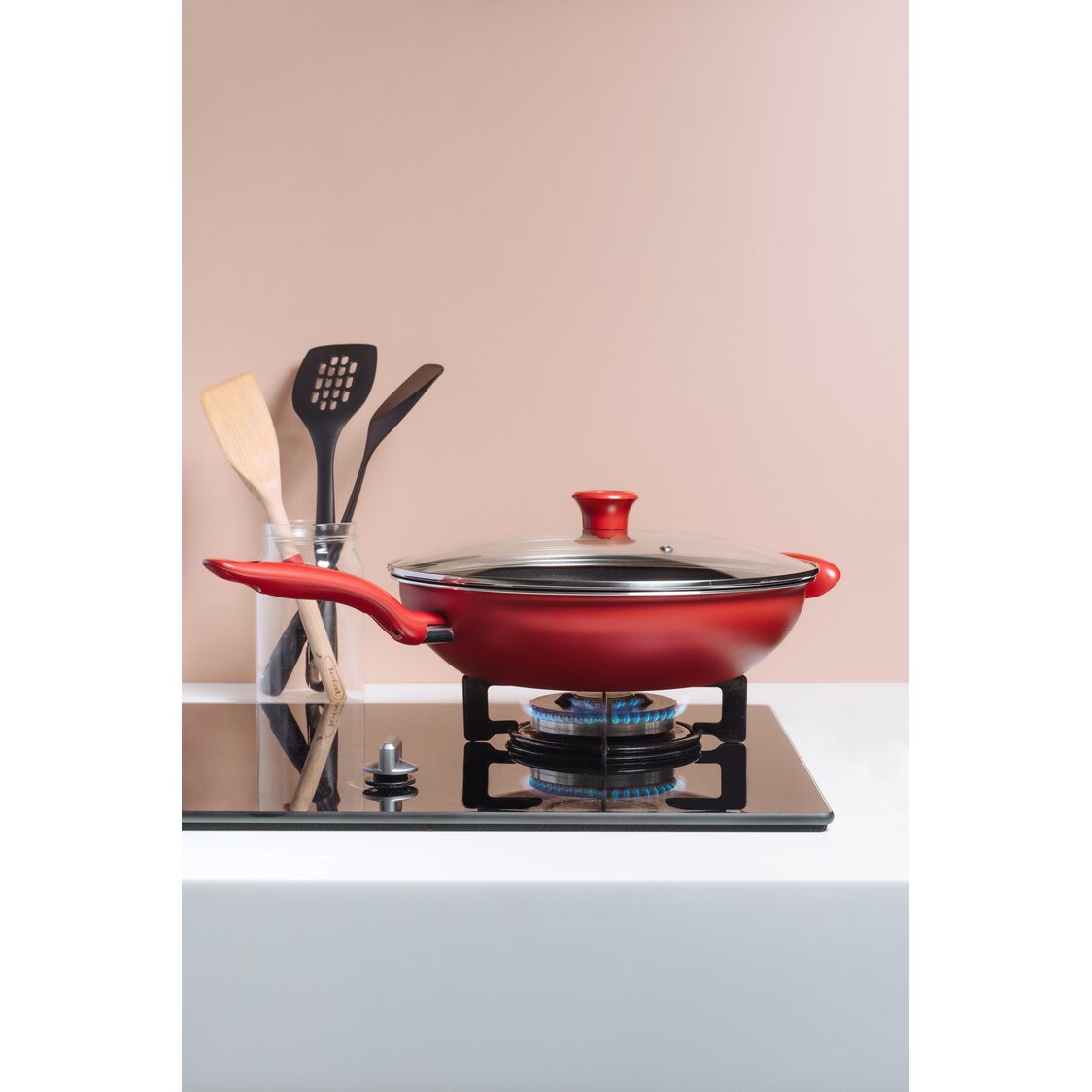 Tefal So Chef Induction Wok Pan 32cm with Glass Lid G13598 - Metro Singapore Departmental Store - Celebrating 69 Years in SG
