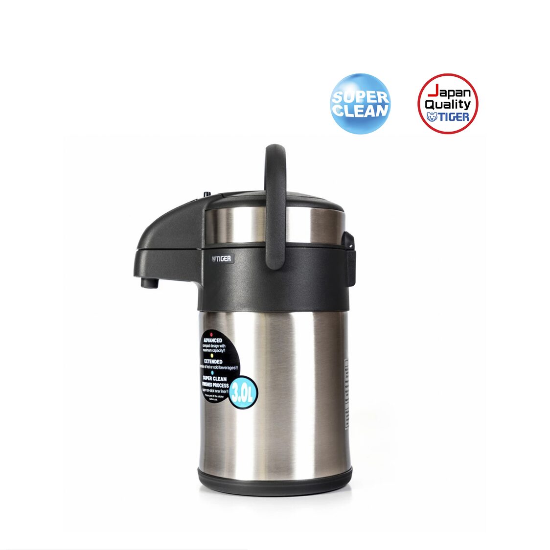 Tiger Double Stainless Steel Air Pump Jug 3.0L (MAA - A302) - Metro Singapore Departmental Store - Celebrating 69 Years in SG