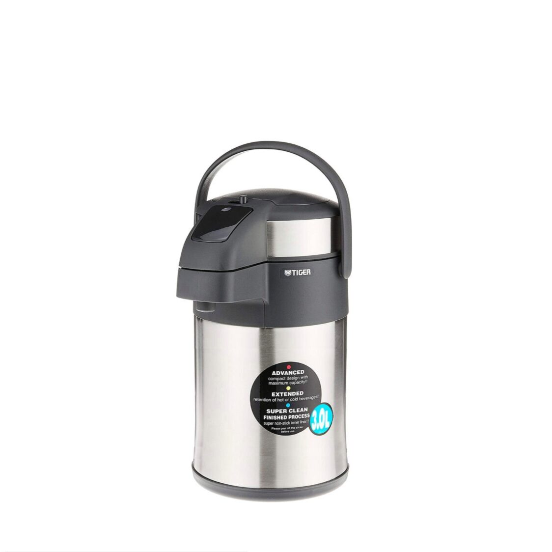 Tiger Double Stainless Steel Air Pump Jug 3.0L (MAA - A302) - Metro Singapore Departmental Store - Celebrating 69 Years in SG