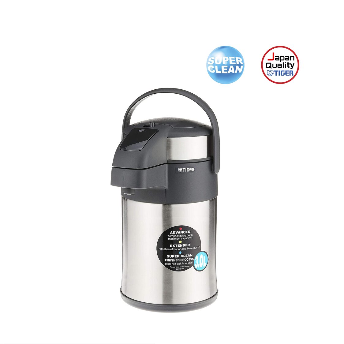 Tiger Double Stainless Steel Air Pump Jug 3.0L (MAA - A302) - Metro Singapore Departmental Store - Celebrating 69 Years in SG