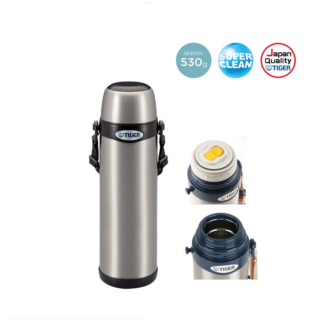 Tiger Double Stainless Steel Bottle 1L (MBI - A100) - Metro Singapore Departmental Store - Celebrating 69 Years in SG