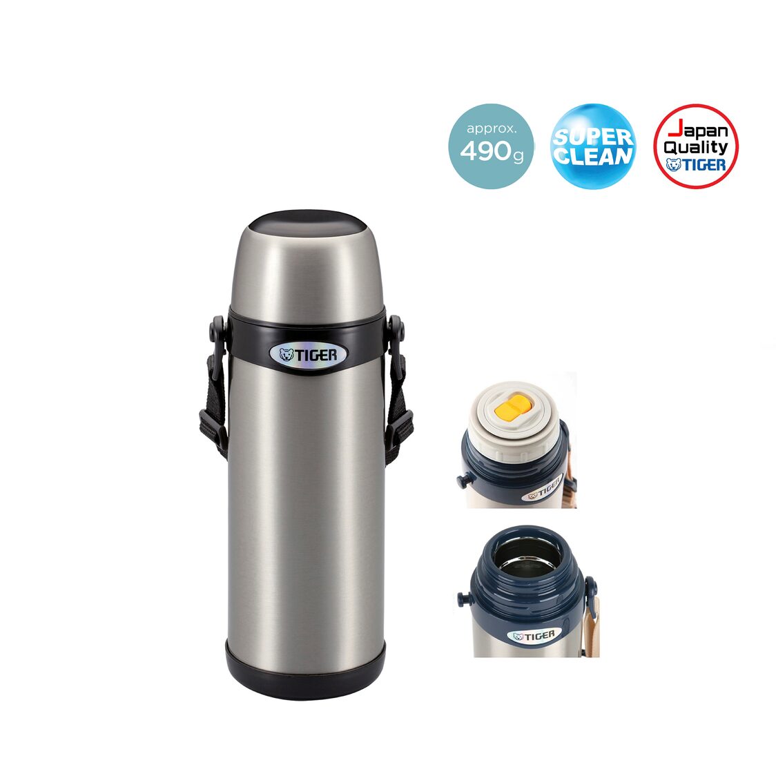 Tiger Double Stainless Steel Bottle 800ml (MBI - A080) - Metro Singapore Departmental Store - Celebrating 69 Years in SG