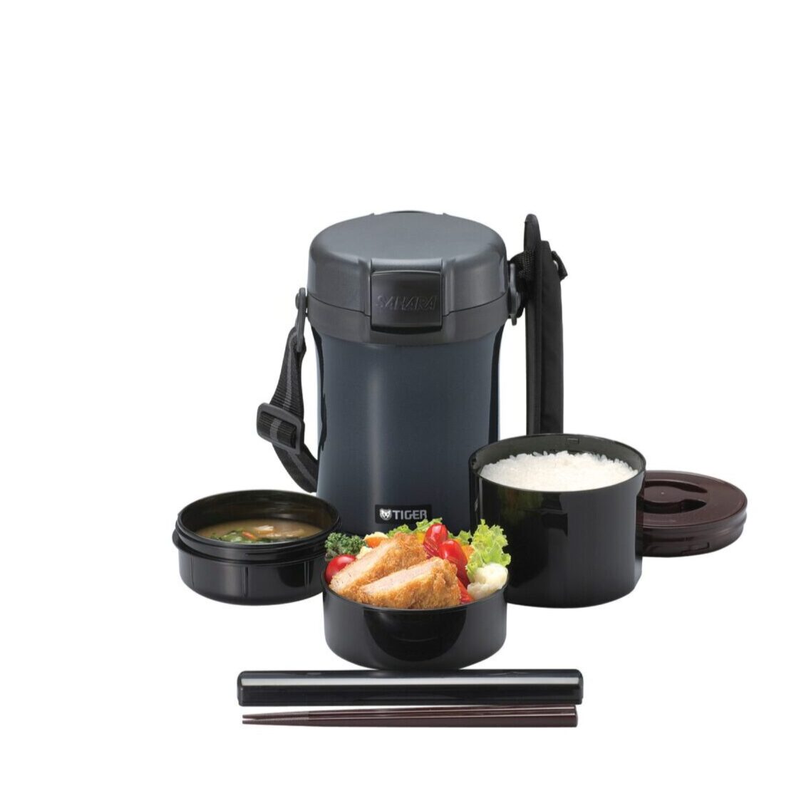 Tiger Vacuum Insulated Double Stainless Steel Lunch Box 3 Cups (LWU - A171) - Metro Singapore Departmental Store - Celebrating 69 Years in SG