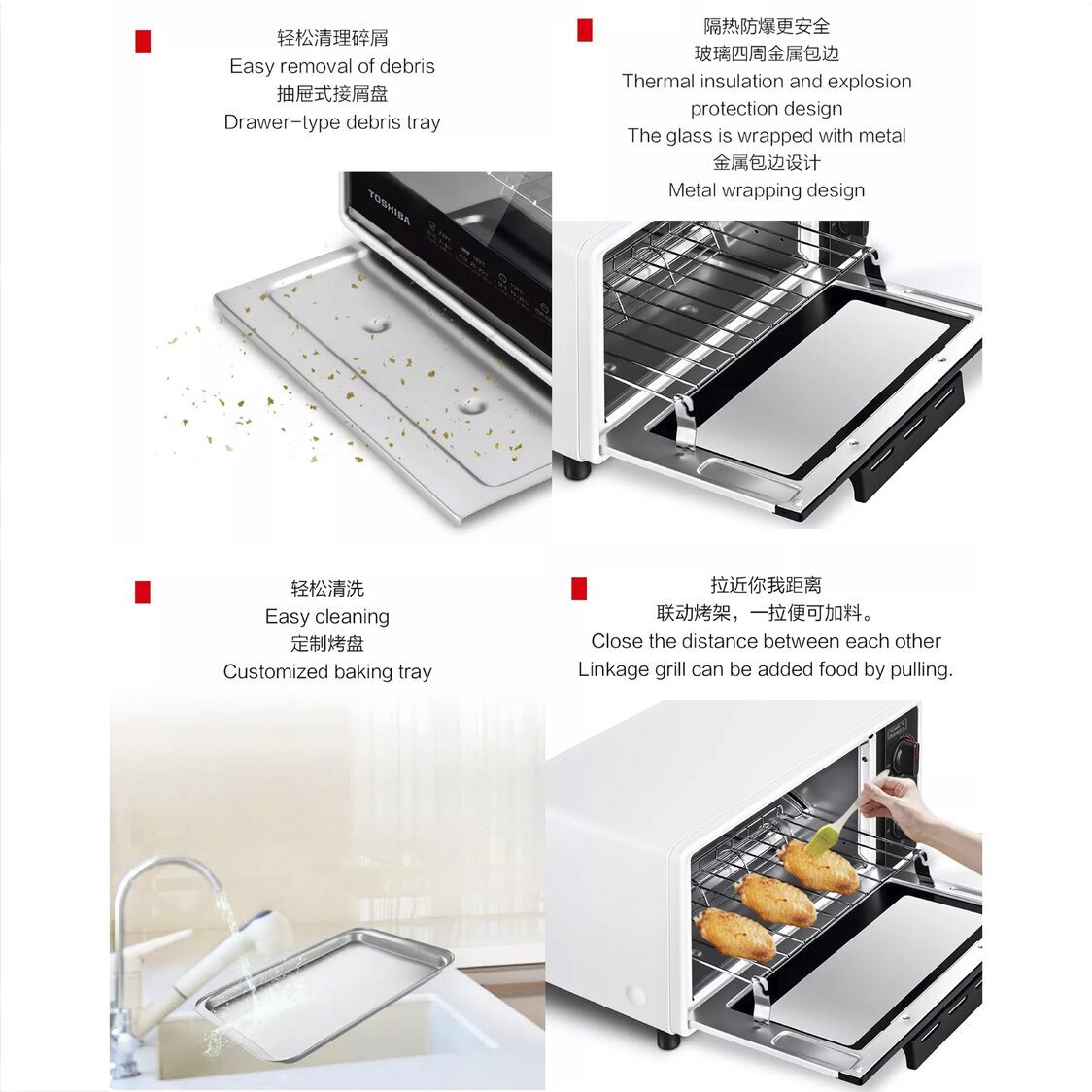 Toshiba Toaster Oven 800W 10L (TM - MM10DZF WH) - Metro Singapore Departmental Store - Celebrating 69 Years in SG