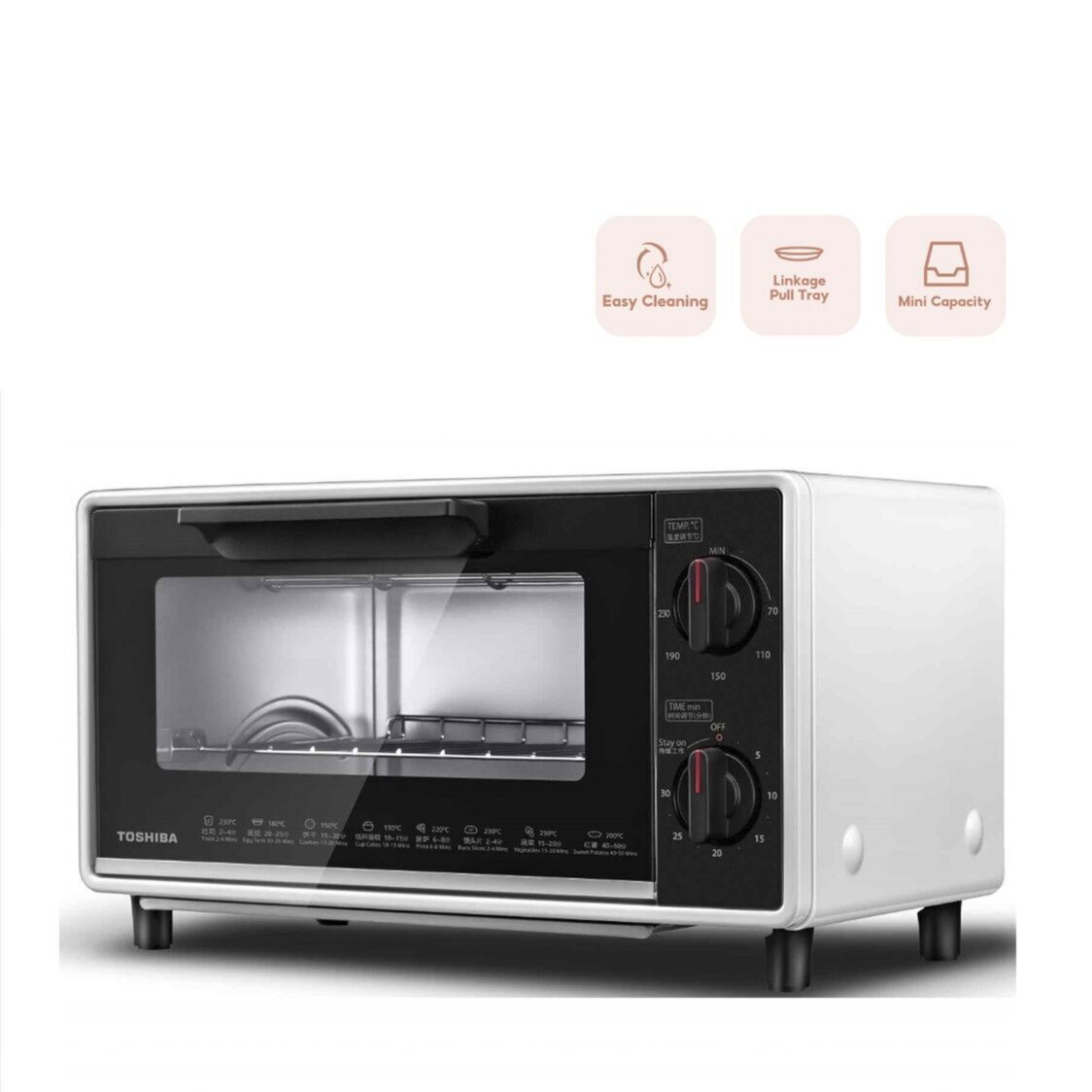 Toshiba Toaster Oven 800W 10L (TM - MM10DZF WH) - Metro Singapore Departmental Store - Celebrating 69 Years in SG