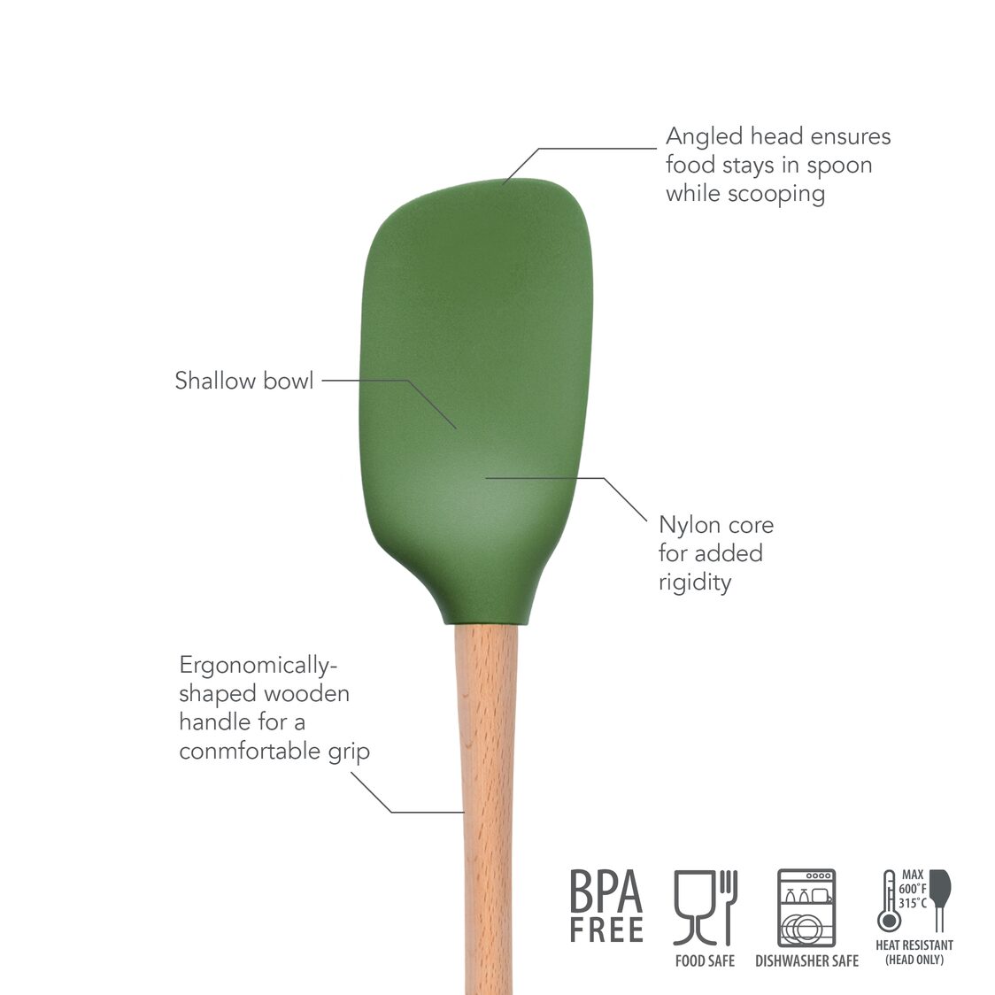 Tovolo Flex - Core Wood Handled Spoonula - Metro Singapore Departmental Store - Celebrating 69 Years in SG