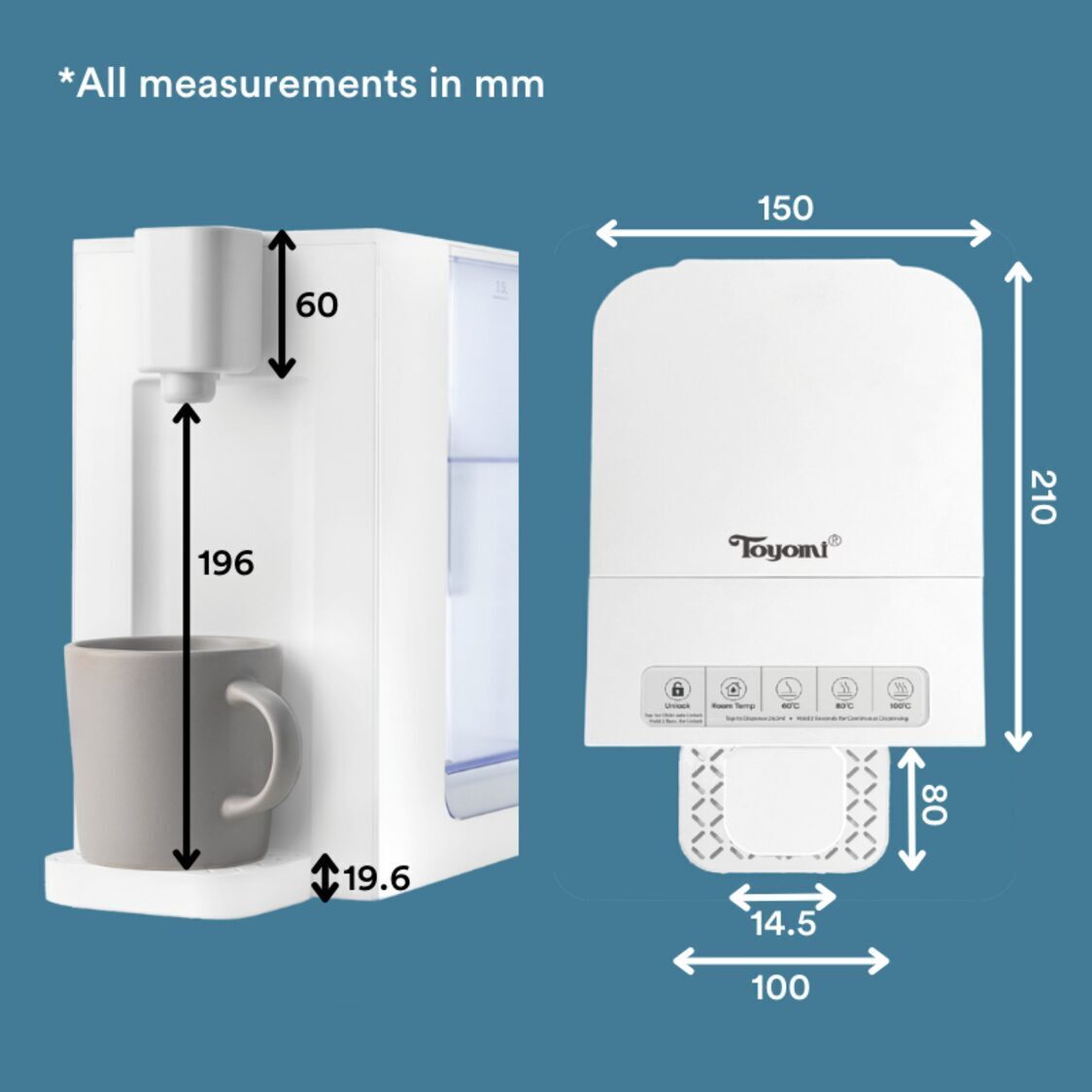 Toyomi Instant Boil Hot Water Dispenser 3.5L - FB7735F - Metro Singapore Departmental Store - Celebrating 69 Years in SG