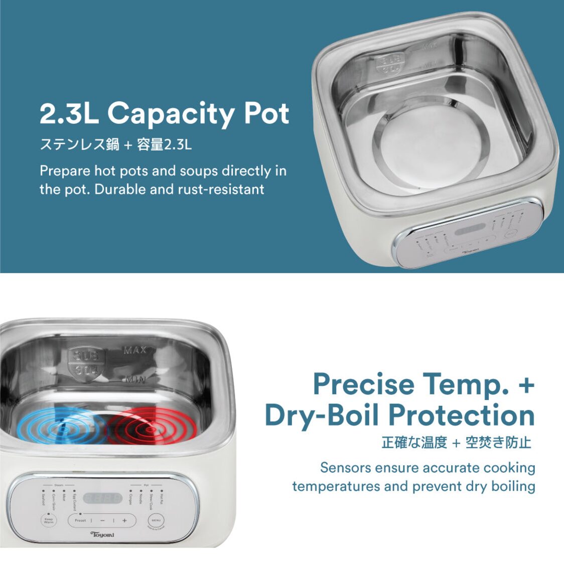Toyomi Multi - Function Electric Stackable Steamer 9.3L (ST2318) - Metro Singapore Departmental Store - Celebrating 69 Years in SG
