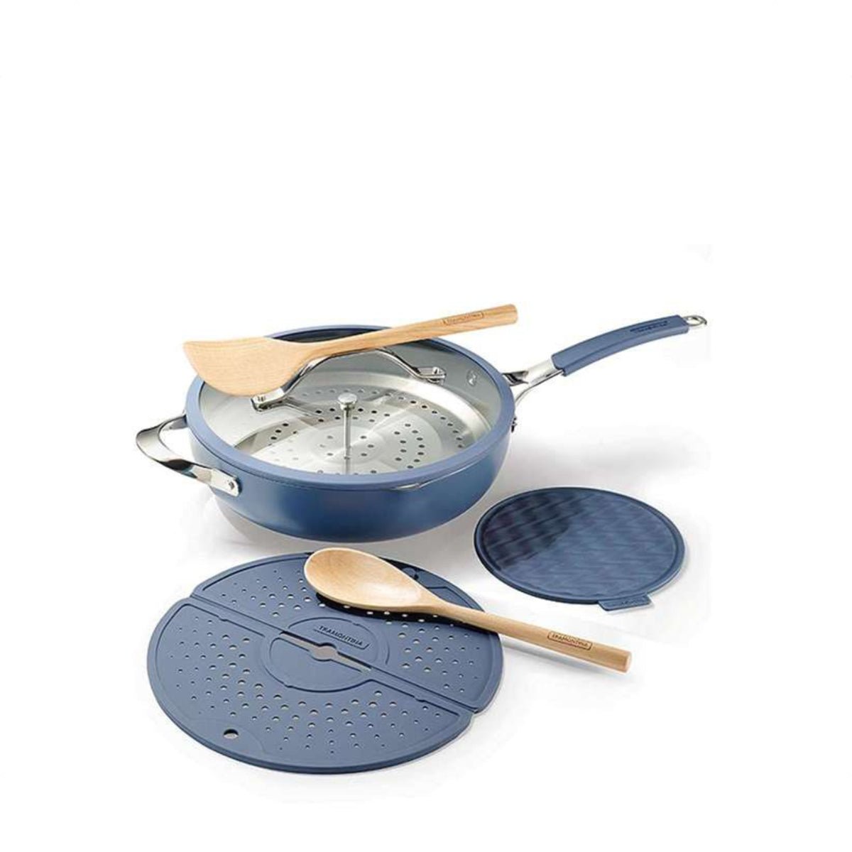 Tramontina All - in - one Plus 30cm 7pcs Wok Pan - Metro Singapore Departmental Store - Celebrating 69 Years in SG