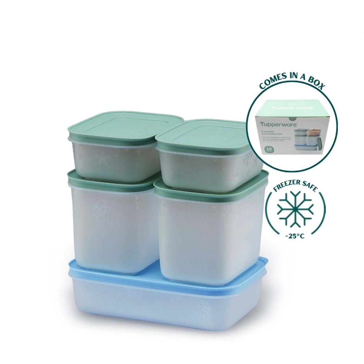 Tupperware Freezable 5pcs Container Set - Metro Singapore Departmental Store - Celebrating 69 Years in SG