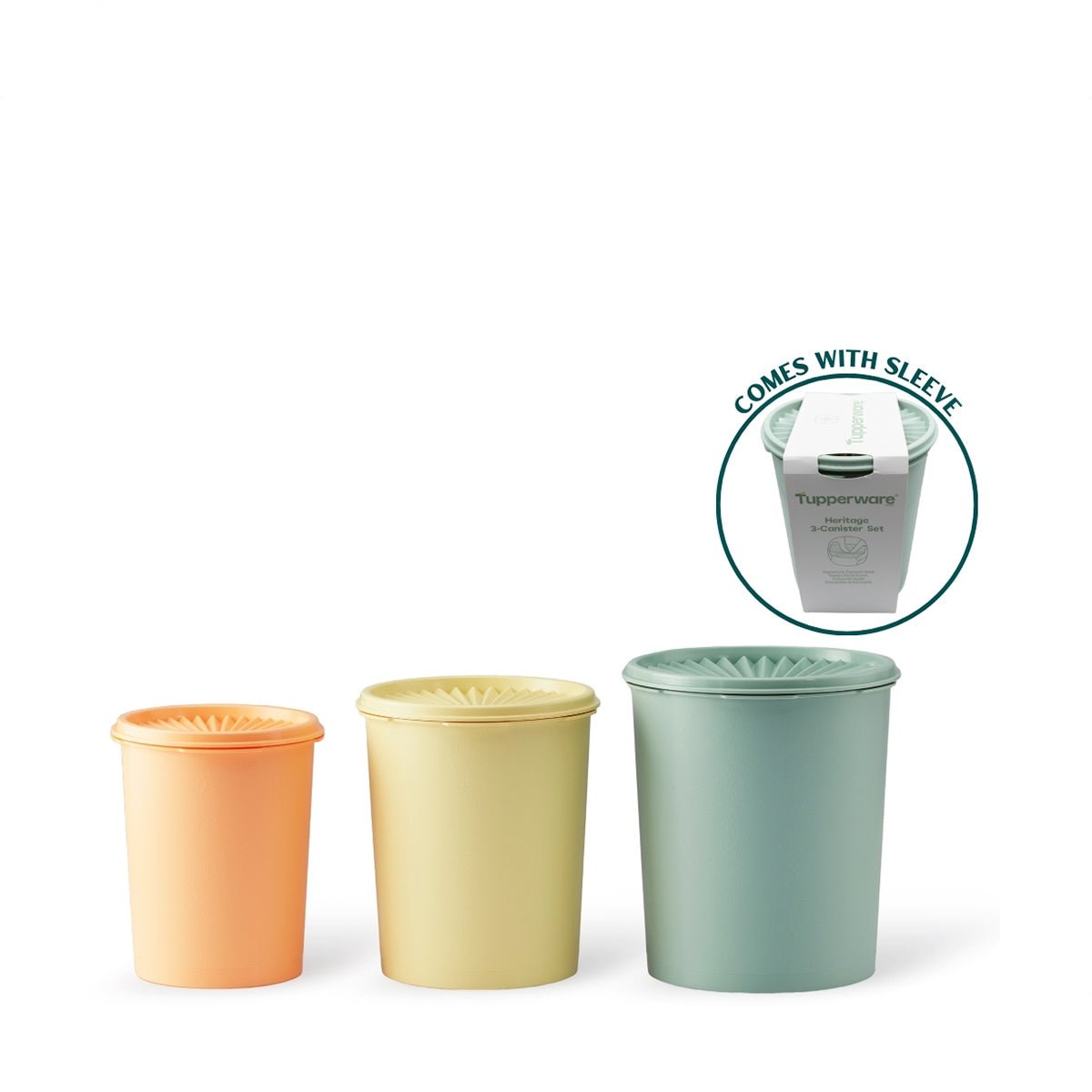 Tupperware Heritage 3pcs Canister Set - Metro Singapore Departmental Store - Celebrating 69 Years in SG